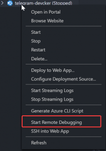 azure remote debug