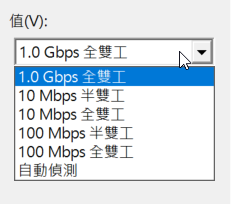 1.0Gbps 全雙工