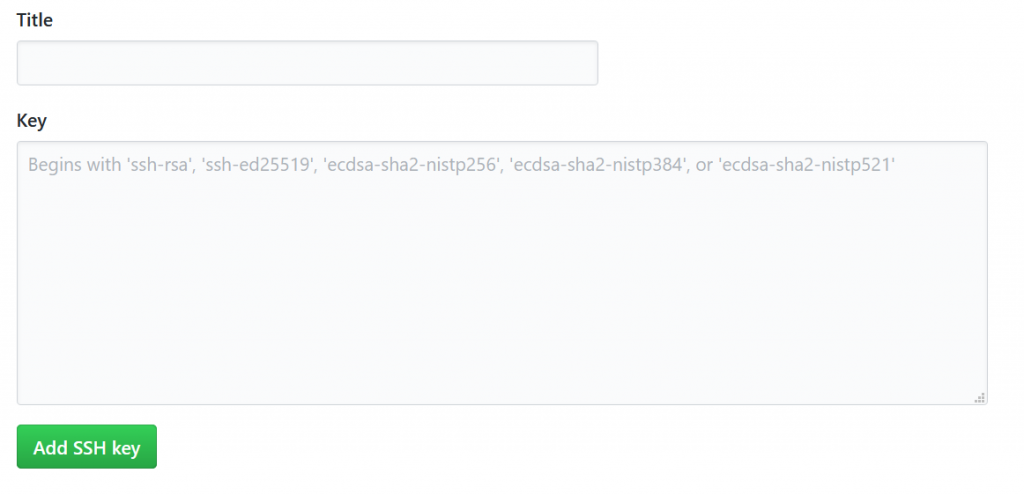 github add ssh key